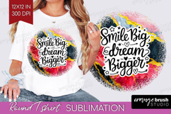 Inspirational Quote Round Tshirt Background - Marble Texture Product Image 1