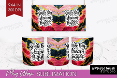 Inspirational Quote Mug Wrap - Marble Texture Mug PNG Product Image 1