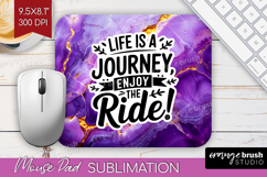 Inspirational Quote Mouse Pad Sublimation - Marble Texture Product Image 1