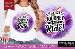 Inspirational Quote Round Tshirt Background - Marble Texture Product Image 1