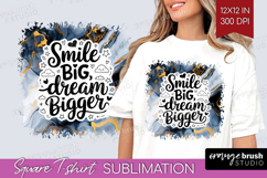 Inspirational Quote Square Tshirt Background - Marble PNG Product Image 1