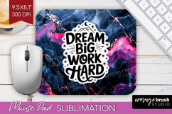 Inspirational Quote Mouse Pad Sublimation - Marble Texture Product Image 1