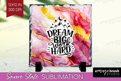 Inspirational Quote Slate PNG - Marble Texture Square Slate Product Image 1