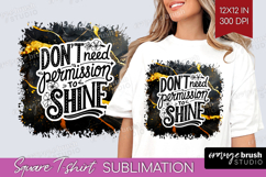 Inspirational Quote Square Tshirt Background - Marble PNG Product Image 1