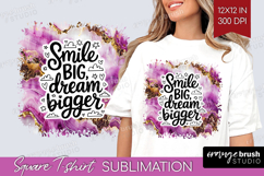 Inspirational Quote Square Tshirt Background - Marble PNG Product Image 1