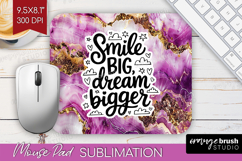 Inspirational Quote Mouse Pad Sublimation - Marble Texture Product Image 1
