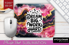 Inspirational Quote Mouse Pad Sublimation - Marble Texture Product Image 1