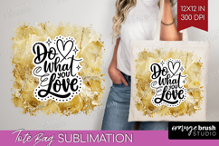 Inspirational Quote Tote Bag - Marble Texture Tote Bag PNG Product Image 1