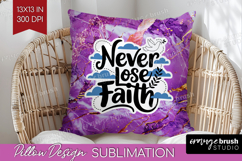 Inspirational Quote Pillow Sublimation - Marble Texture PNG Product Image 1