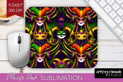 Mardi Gras Mouse Pad Sublimation - Carnival Mousepad PNG Product Image 1
