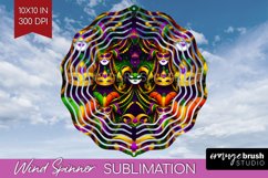 Mardi Gras Wind Spinner Sublimation PNG - Carnival Round Product Image 1