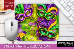 Mardi Gras Mouse Pad Sublimation - Carnival Mousepad PNG Product Image 1