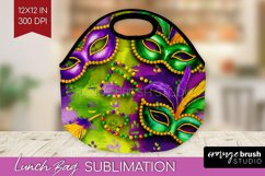 Mardi Gras Lunch Bag - Carnival Lunch Bug PNG Sublimation Product Image 1