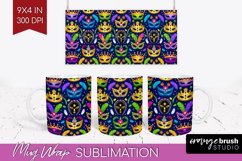 Mardi Gras Mug Wrap - Carnival Mug PNG Sublimation Product Image 1