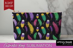 Mardi Gras Cosmetic Bag - Carnival Makeup Bag PNG Product Image 1