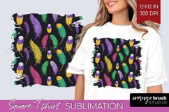 Mardi Gras Square Tshirt Background - Carnival PNG Product Image 1