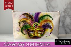 Mardi Gras Cosmetic Bag - Carnival Makeup Bag PNG Product Image 1