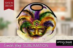 Mardi Gras Lunch Bag - Carnival Lunch Bug PNG Sublimation Product Image 1