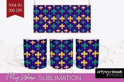 Mardi Gras Mug Wrap - Carnival Mug PNG Sublimation Product Image 1