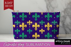 Mardi Gras Cosmetic Bag - Carnival Makeup Bag PNG Product Image 1