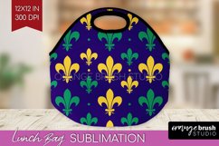 Mardi Gras Lunch Bag - Carnival Lunch Bug PNG Sublimation Product Image 1