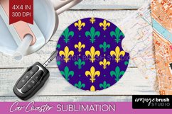 Mardi Gras Car Coaster - Carnival Coaster PNG Sublimation Product Image 1