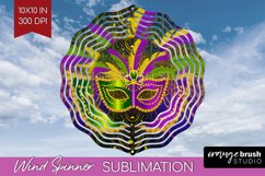 Mardi Gras Wind Spinner Sublimation PNG - Carnival Round Product Image 1