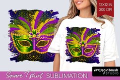 Mardi Gras Square Tshirt Background - Carnival PNG Product Image 1