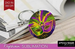 Mardi Gras Keychain PNG - Carnival Keychain Sublimation Product Image 1
