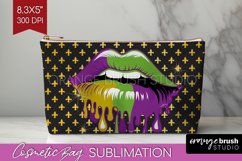 Mardi Gras Cosmetic Bag - Carnival Makeup Bag PNG Product Image 1