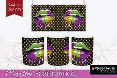 Mardi Gras Mug Wrap - Carnival Mug PNG Sublimation Product Image 1