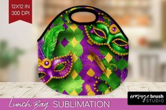 Mardi Gras Lunch Bag - Carnival Lunch Bug PNG Sublimation Product Image 1