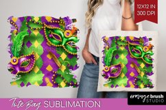 Mardi Gras Tote Bag - Carnival Tote Bag PNG Sublimation Product Image 1