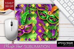 Mardi Gras Mouse Pad Sublimation - Carnival Mousepad PNG Product Image 1