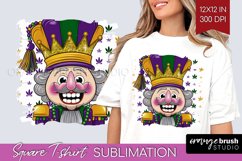 Mardi Gras Square Tshirt Background - Carnival PNG Product Image 1