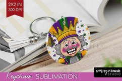 Mardi Gras Keychain PNG - Carnival Keychain Sublimation Product Image 1