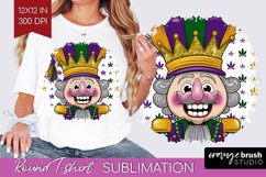 Mardi Gras Round Tshirt Background - Carnival PNG Product Image 1