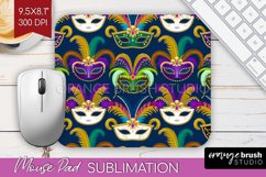 Mardi Gras Mouse Pad Sublimation - Carnival Mousepad PNG Product Image 1