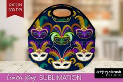 Mardi Gras Lunch Bag - Carnival Lunch Bug PNG Sublimation Product Image 1