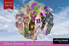 Mardi Gras Wind Spinner Sublimation PNG - Carnival Round Product Image 1
