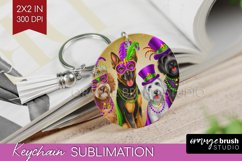 Mardi Gras Keychain PNG - Carnival Keychain Sublimation Product Image 1