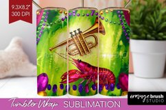 Mardi Gras Tumbler Wrap - Carnival Tumbler PNG Sublimation Product Image 1