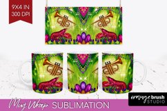 Mardi Gras Mug Wrap - Carnival Mug PNG Sublimation Product Image 1