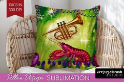 Mardi Gras Pillow Sublimation - Carnival Pillow Cover PNG Product Image 1