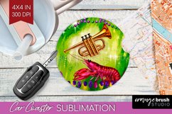 Mardi Gras Car Coaster - Carnival Coaster PNG Sublimation Product Image 1