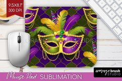 Mardi Gras Mouse Pad Sublimation - Carnival Mousepad PNG Product Image 1