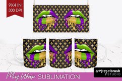 Mardi Gras Mug Wrap - Carnival Mug PNG Sublimation Product Image 1