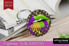 Mardi Gras Keychain PNG - Carnival Keychain Sublimation Product Image 1