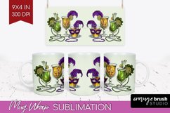 Mardi Gras Mug Wrap - Carnival Mug PNG Sublimation Product Image 1