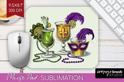 Mardi Gras Mouse Pad Sublimation - Carnival Mousepad PNG Product Image 1